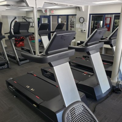 row of treadmills